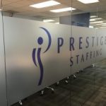 Vehicle Graphics Prestige Staffing Frosted Window Graphics 300x225 150x150